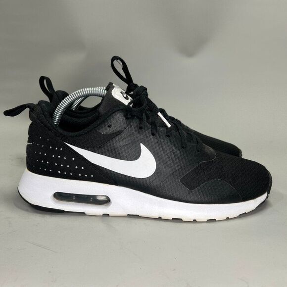 Nike Air Max Tavas Shoes Men 9 Black White Retro Running Waffle Athletic Sneaker - Picture 1 of 12